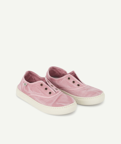 NATURAL WORLD®  radius - GIRL'S PINK CANVAS TRAINERS