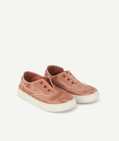 NATURAL WORLD®  radius - GIRL'S OLD ROSE CANVAS TRAINERS