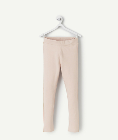 Comfy outfits radius - GIRLS' PINK TREGGINGS WITH GOLDEN STRIPES