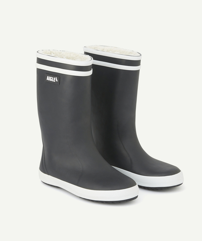 Wellington boots Tao Categories - ICONIC NAVY BLUE SHERPA LINED CHILDREN'S BOOTS
