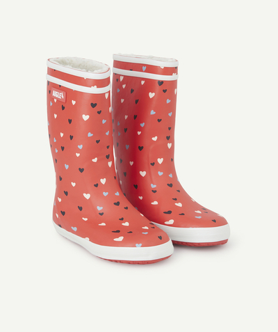 Boots radius - LOLLYPOP 2 RED RUBBER BOOTS WITH HEARTS