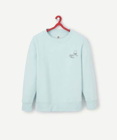 New collection Sub radius in - BOYS' MINT BLUE SWEATSHIRT IN RECYCLED FIBRES