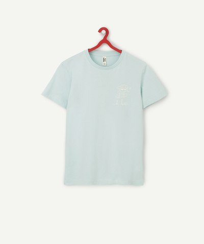 T-shirt, chemise, blouse Nouvelle Arbo - T-SHIRT GARÇON EN COTON RECYCLÉ BLEU THÈME SKATE
