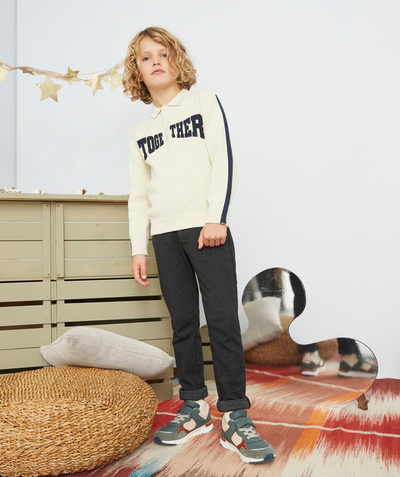 IT'S A PARTY! radius - BOYS' GREY CHINO TROUSERS