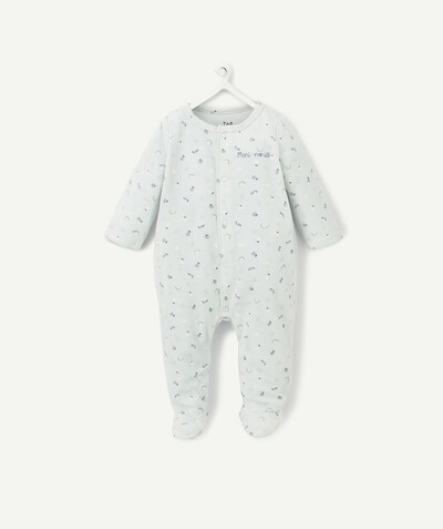 Essentials : 50% off 2nd item* family - ALMOND GREEN SLEEP SUIT IN ORGANIC COTTON