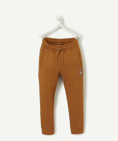 Sportswear radius - OCHRE JOGGING PANTS IN A COTTON BLEND WITH CORDS