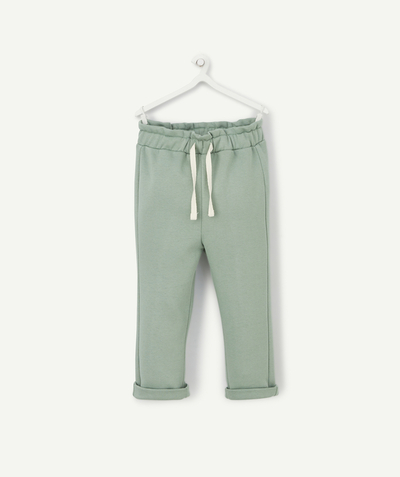 Trousers radius - BABY GIRLS' JOGGING PANTS IN GREEN RECYCLED FIBERS