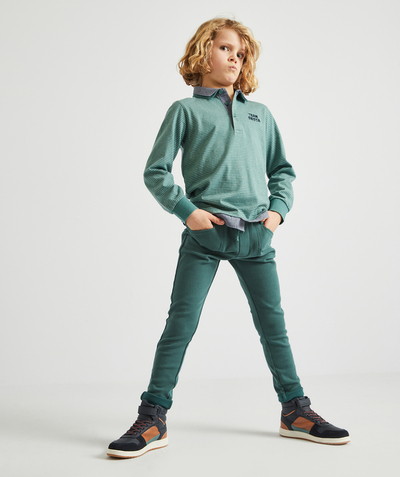 Comfy outfits radius - BOYS' RELAXED GREEN TROUSERS