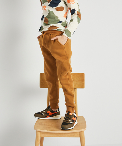 Comfy outfits radius - BOYS' OCHRE JOGGING PANTS IN RECYCLED FIBRES