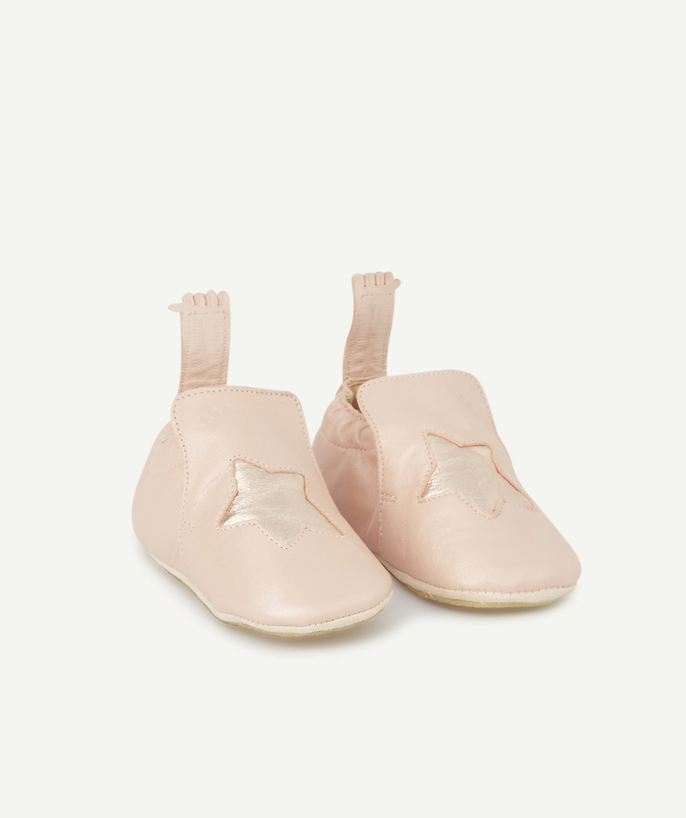 Christmas store radius - PINK LEATHER SLIPPERS WITH STARS