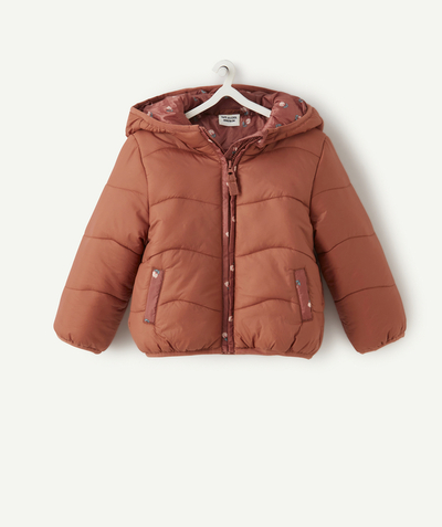 Coat - Padded jacket - Jacket radius - BABY GIRLS' OLD ROSE PADDED JACKET IN RECYCLED PADDING