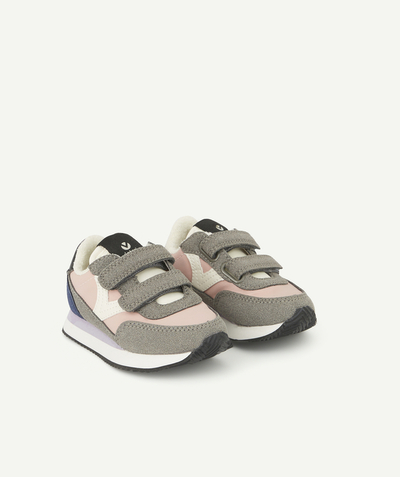 Shoes radius - PINK AND GREY ASTRO TRAINERS WITH HOOK AND LOOP FASTENERS