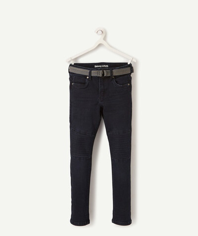 Private sales radius - LOUIS SKINNY RAW DENIM JEANS WITH A BELT