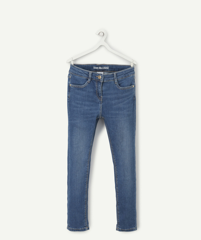 BOTTOMS radius - GIRLS' SIZE+ LOUISE SKINNY BLUE JEANS IN RECYCLED COTTON