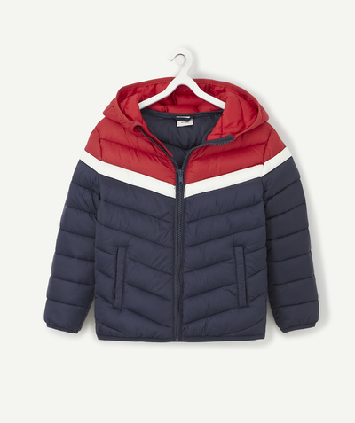 Original Days radius - COLOUR BLOCK HOODED PADDED JACKET MADE IN RECYCLED PADDING