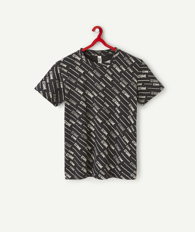 New collection Sub radius in - BOYS' T-SHIRT IN DARK GREY RECYCLED FIBERS WITH A MESSAGE