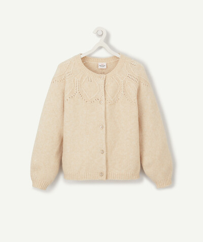 Pullover - Cardigan radius - VERY SOFT BEIGE KNITTED JACKET