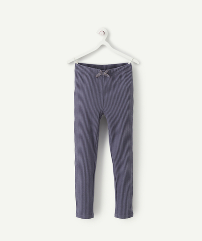 Comfy outfits radius - BLUE PURPLE RIBBED LEGGINGS WITH A RIBBED FELT FINISH