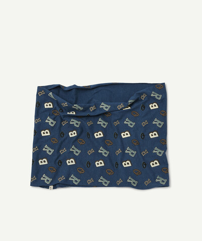 Baby-boy radius - BLUE SNOOD WITH LETTERS