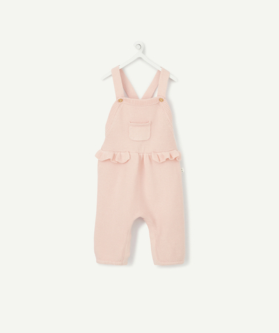 New collection radius - PINK KNIT DUNGAREES
