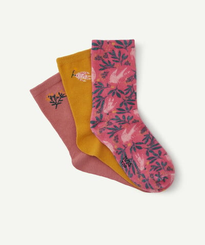 Low prices  radius - PACK OF THREE PAIRS OF COLOURED AND FLOWER PATTERNED SOCKS