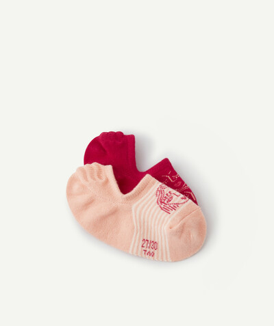 Girl radius - TWO PAIRS OF PINK AND STRIPED INVISIBLE SOCKS