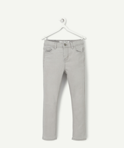jeans Categories Tao - VICTOR LE JEAN SLIM GARÇON EN DENIM GRIS LOW IMPACT