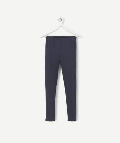 Comfy outfits radius - GIRLS' NAVY BLUE RECYCLED FIBERS LEGGINGS