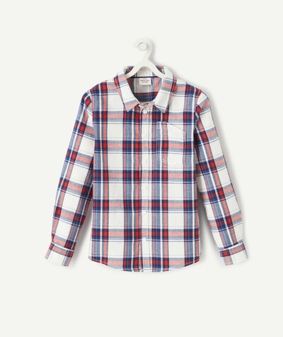 Boy radius - RED AND BLUE CHECKED COTTON SHIRT