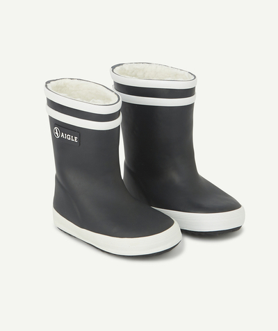 Wellington boots Tao Categories - BABY'S PREMIERS PAS BABYFLAC SHERPA-LINED NAVY BOOTS