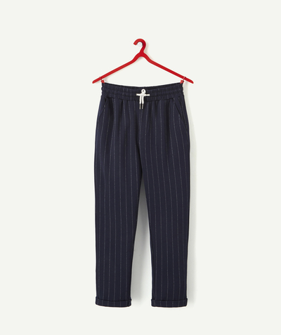 Trousers - Jeans Sub radius in - STRIPED BLUE CARROT LEG TROUSERS