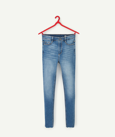 Jeans radius - SKINNY STONEWASHED COTTON JEANS WITH RAW CUT HEMS