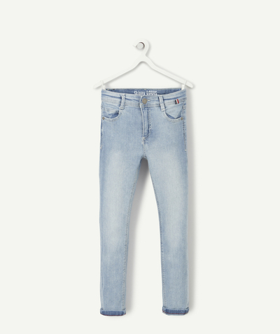 jeans Tao Categories - BOYS' LOUIS SKINNY TROUSERS IN LOW-IMPACT BLUE DENIM
