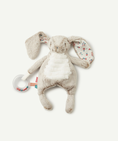Christmas store radius - GREY RABBIT COMFORTER IN RECYCLED PADDING WITH A RATTLE