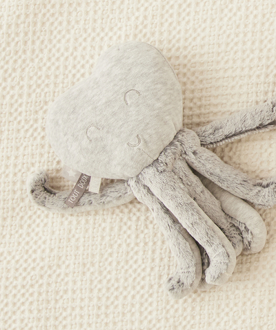 Maternity bag radius - GREY OCTOPUS SOFT TOY IN RECYCLED PADDING