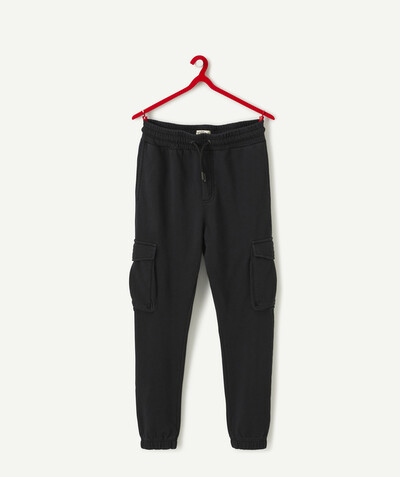 Trousers - Jeans Sub radius in - BLACK JOGGING PANTS WITH POCKETS