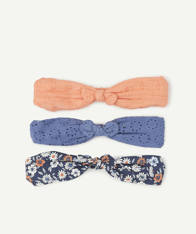 Private sales radius - SET OF 3 PLAIN AND FLORAL COTTON HEADBANDS