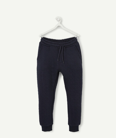 Trousers - Jogging pants radius - NAVY BLUE QUILTED JOGGING PANTS