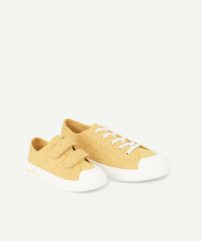 Outlet radius - YELLOW EMBROIDERED TRAINERS