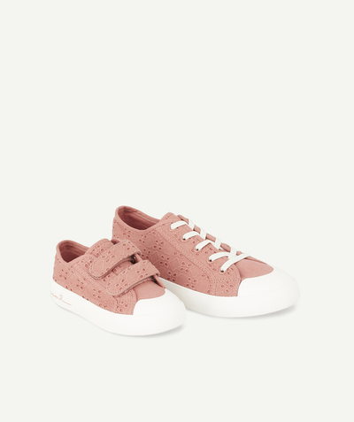 SOLDES Rayon - LES BASKETS ROSES EN BRODERIE ANGLAISE