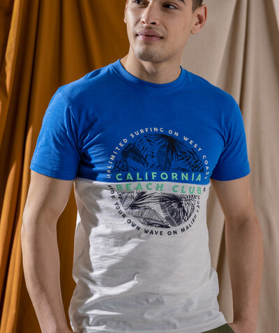 Boy radius - BLUE AND WHITE T-SHIRT WITH A CALIFORNIAN DESIGN