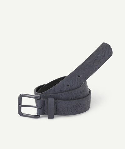 Belts - Braces - Bow ties radius - NAVY FAUX LEATHER USA DESIGN BELT