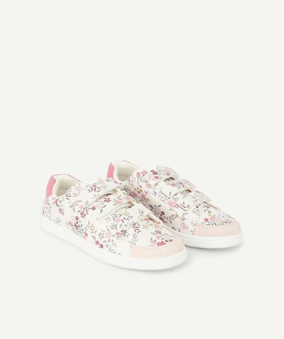 LOW PRICES Tao Categories - WHITE FLORAL TRAINERS WITH PINK TONES