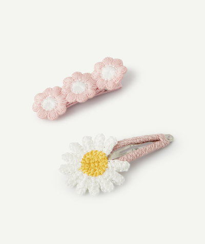 Girl radius - SET OF TWO FLORAL CROCHET HAIR CLIPS