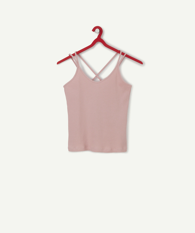 Sales Sub radius in - PINK T-SHIRT IN ORGANIC COTTON WITH STRAPS