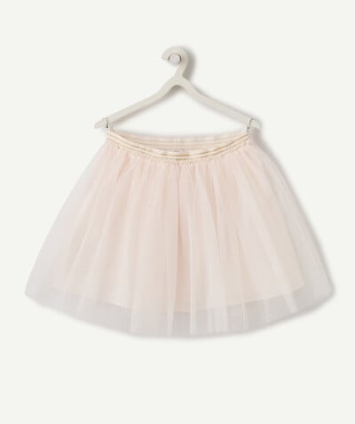 Special Occasion Collection radius - PASTEL PINK TULLE SKIRT WITH GOLD DETAILS