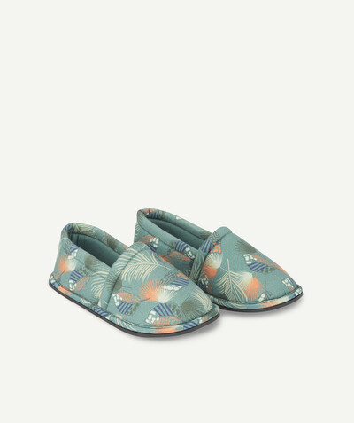 Boys radius - GREEN SLIPPERS WITH COLOURFUL LEAVES