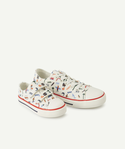 Sales radius - WHITE TRAINERS WITH A HOLIDAY PRINT