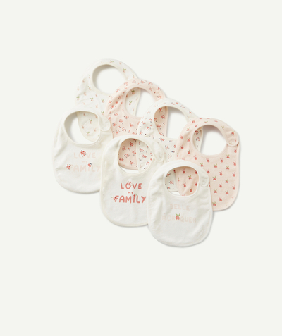 Baby-girl radius - SEVEN TOWELLING BIBS, PRINTED OR WITH A MESSAGE