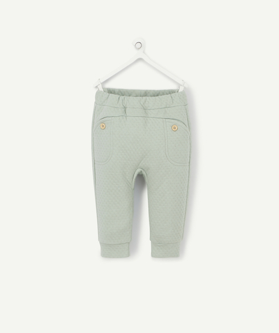Essentials : 50% off 2nd item* family - BABIES' GREEN JOGGING PANTS IN RECYCLED COTTON